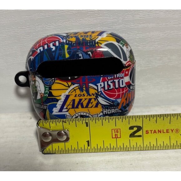 NBA Team Logo AirPods Pro Case Cover With Cleaning Tool & Key Ring NEW - Picture 7 of 8